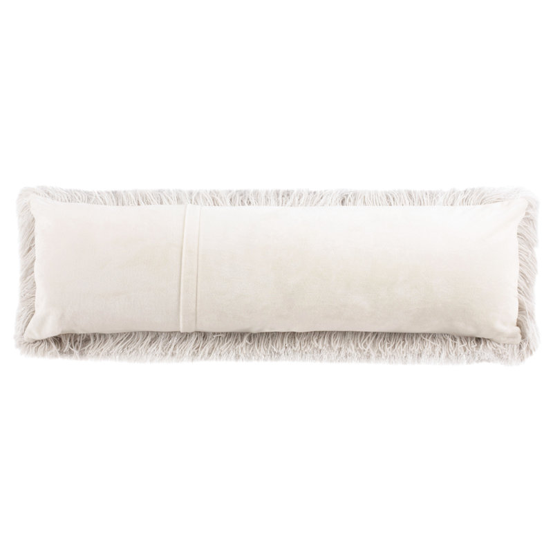  Pillow Cover and Insert, 12" H x 20" W x 2" D, Metalic Snow