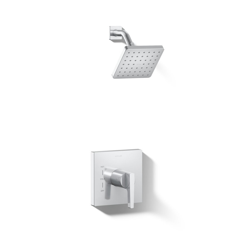 Honesty Rite-Temp Shower Trim With 2.5 Gpm Showerhead And Lever Handle, Polished Chrome