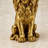 Gold Finish Seated Lion Garden Statue
