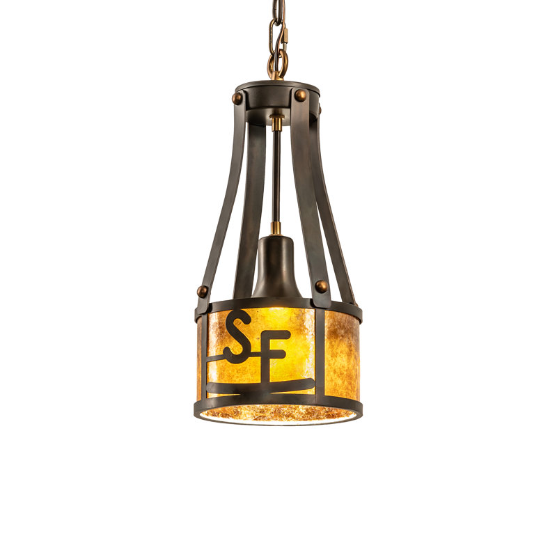Luminaire suspendu cylindrique à 1 lumière