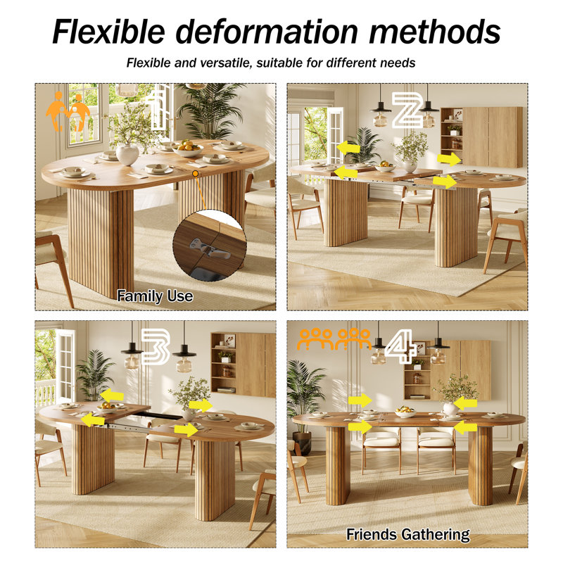 Dining Table, Brown Wood/Brown