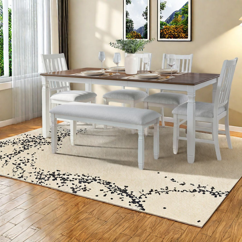 Ensemble de table de salle à manger extensible 6 pièces (doit inclure la table et la chaise)