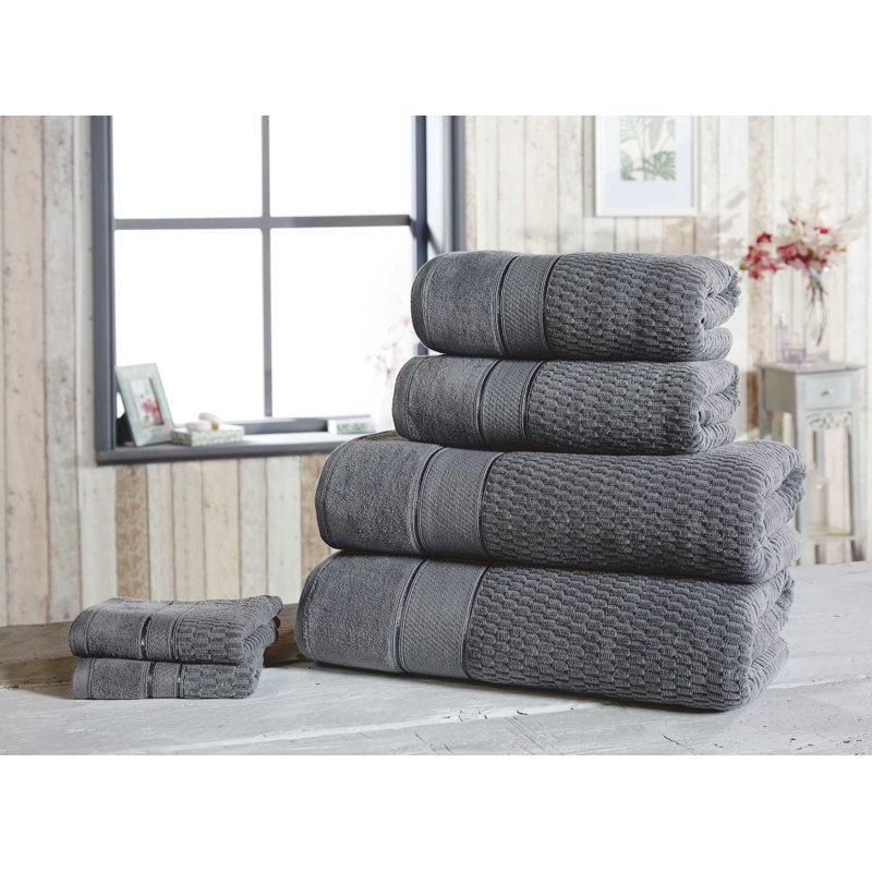 Asare 100% Cotton Midweight Waffle Mulit-Size Set, Grey