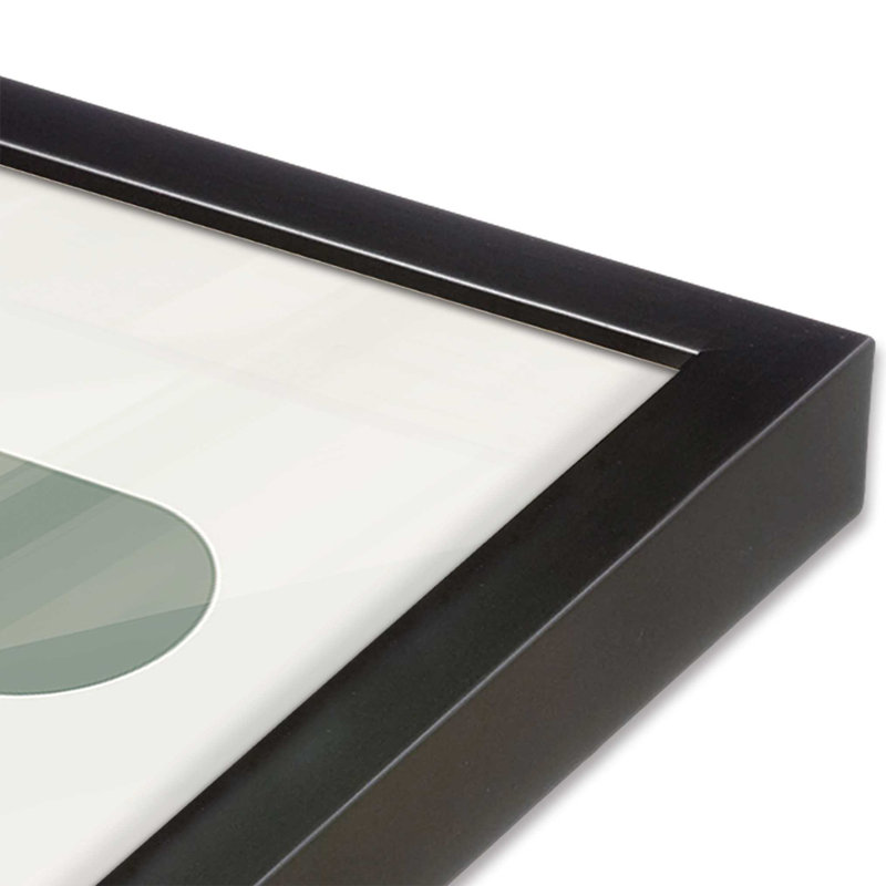 Green Bauhaus Minimalist Circuitry I Print dans un cadre, H 15,25 po x l 12,25 po x P 1,25 po, Zinc patiné