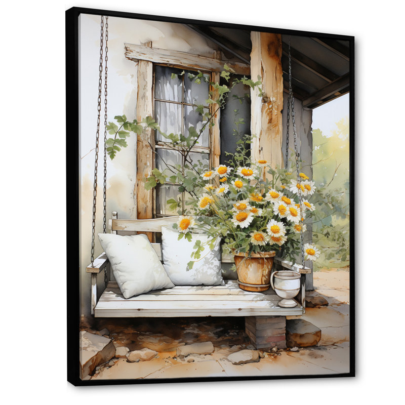 Vernestine Farmhouse Gentle Breeze III, Cadre flottant noir, H 40 po x l 30 po x P 1,5 po