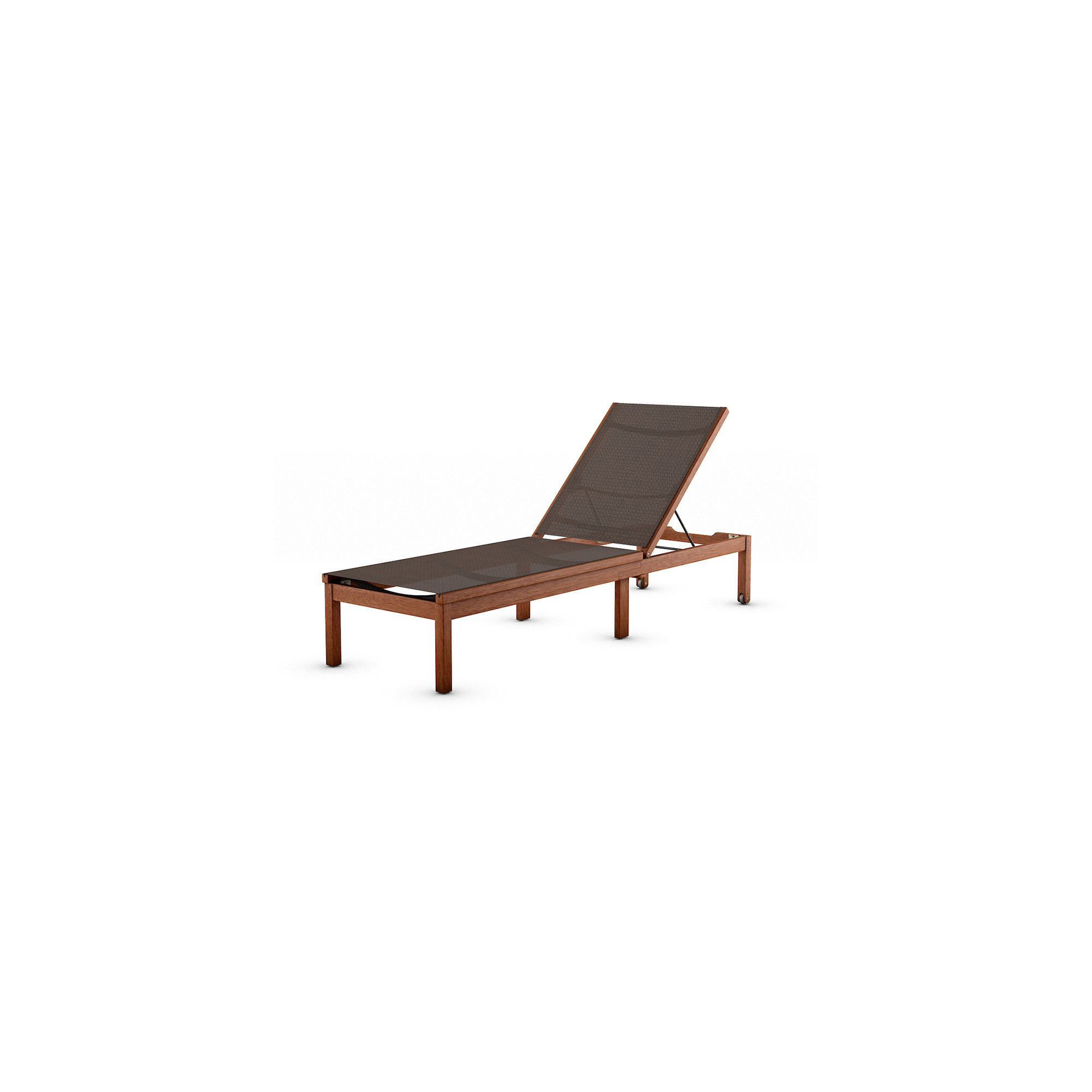 Medrano 23.5'' Outdoor Aluminum Chaise Lounge, Brown