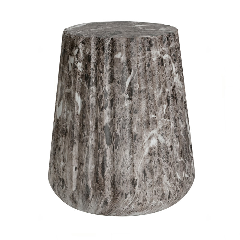 Outdoor Ponti Travertine Side Table, Brown