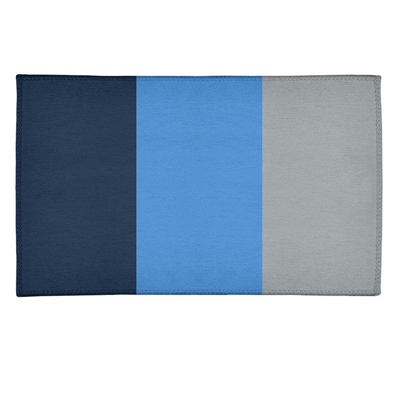 Tapis en poly à rayures de football tennessee, Rectangle 3 pi x 5 pi