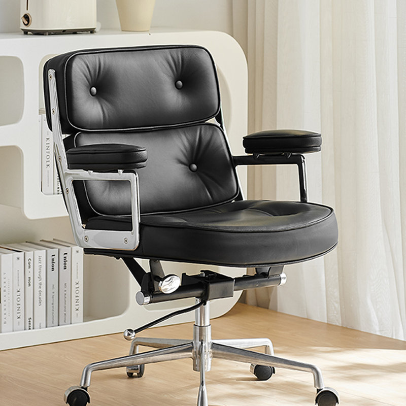 Silent and soothing office chair, Silver, Black