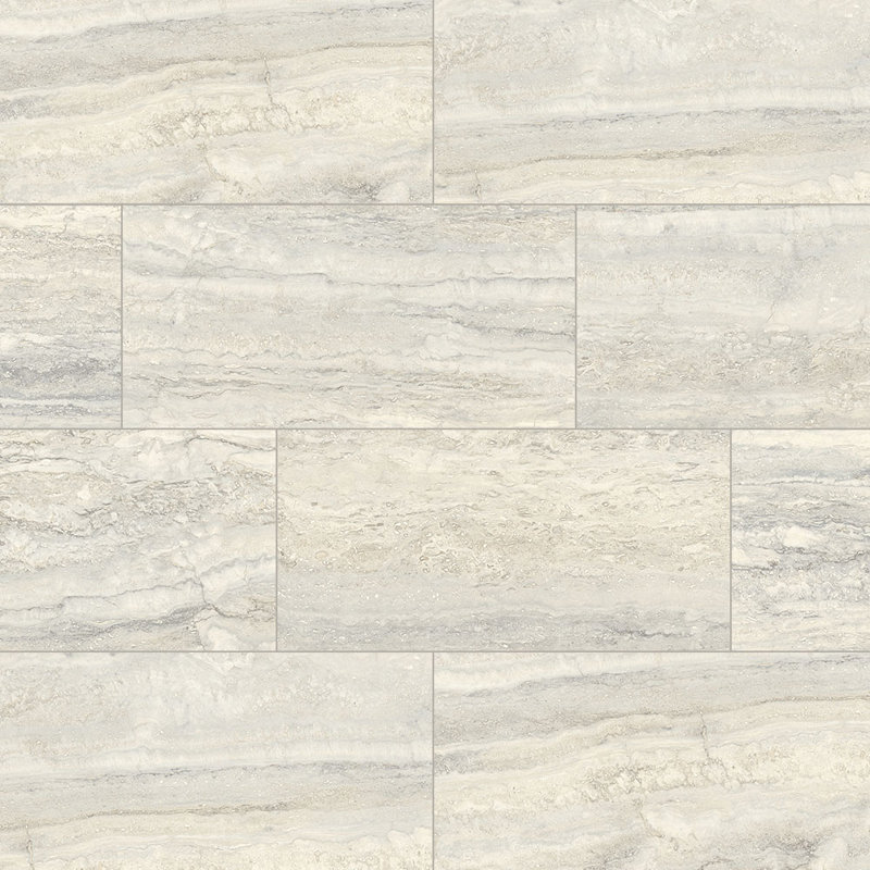 Travino Vein Cut Travertine 12X24 Matte Porcelain Tile, Gray