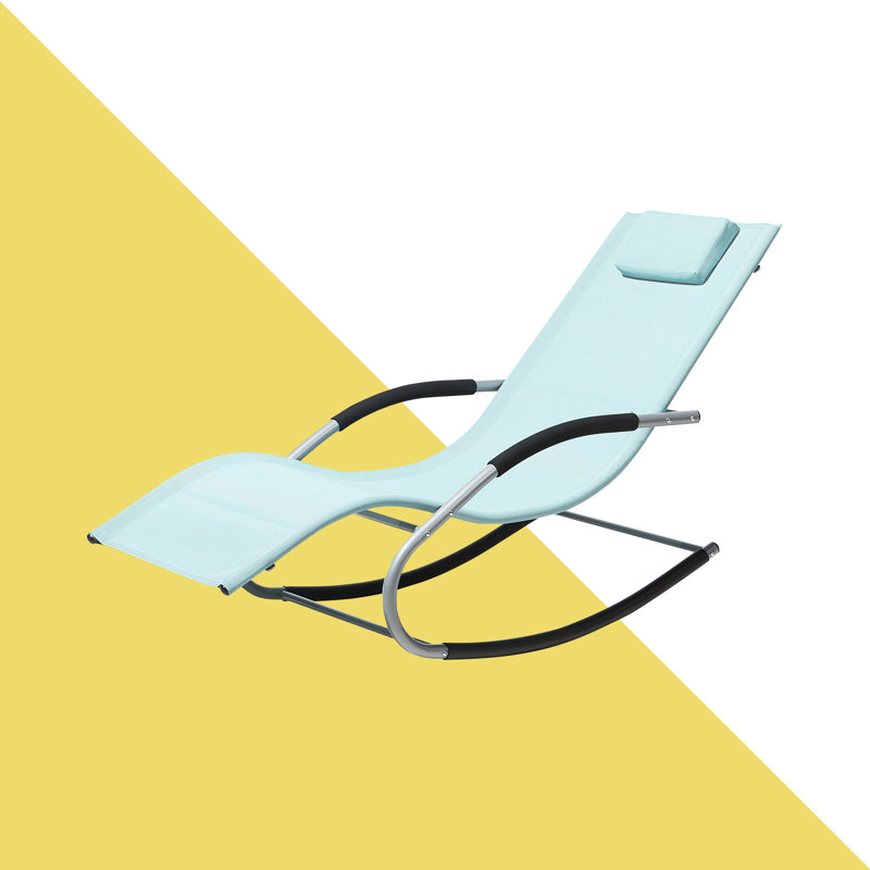 Caruthers 149 cm Long Single Chaise, Light Blue