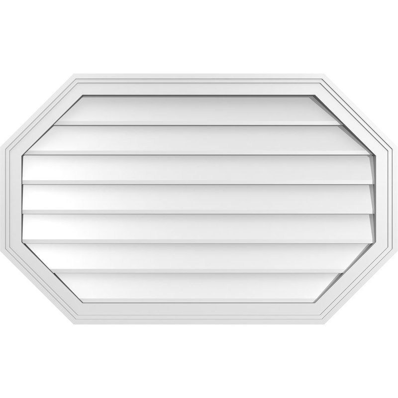 Évent horizontal gondole allongé en surface octogonal Signature, H 24 po x l 38 po x P 1,5 po