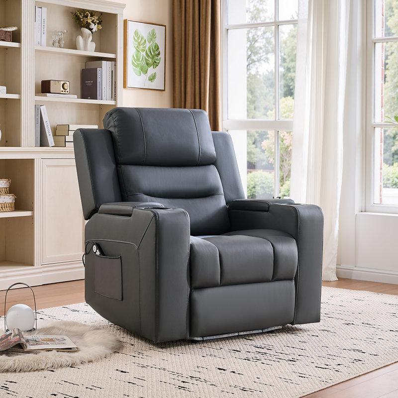 Fauteuil inclinable électrique à deux moteurs Hjalti, Gris clair