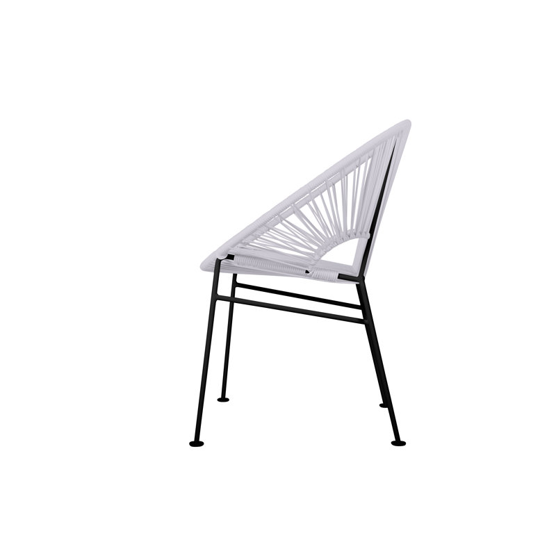 Chaise de salle à manger Concha, Noir, Transparent
