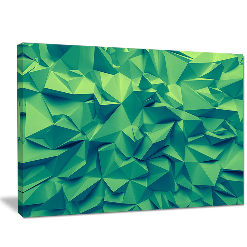 " Trendy Emerald Green Background ", 12" H x 20" W x 1" D
