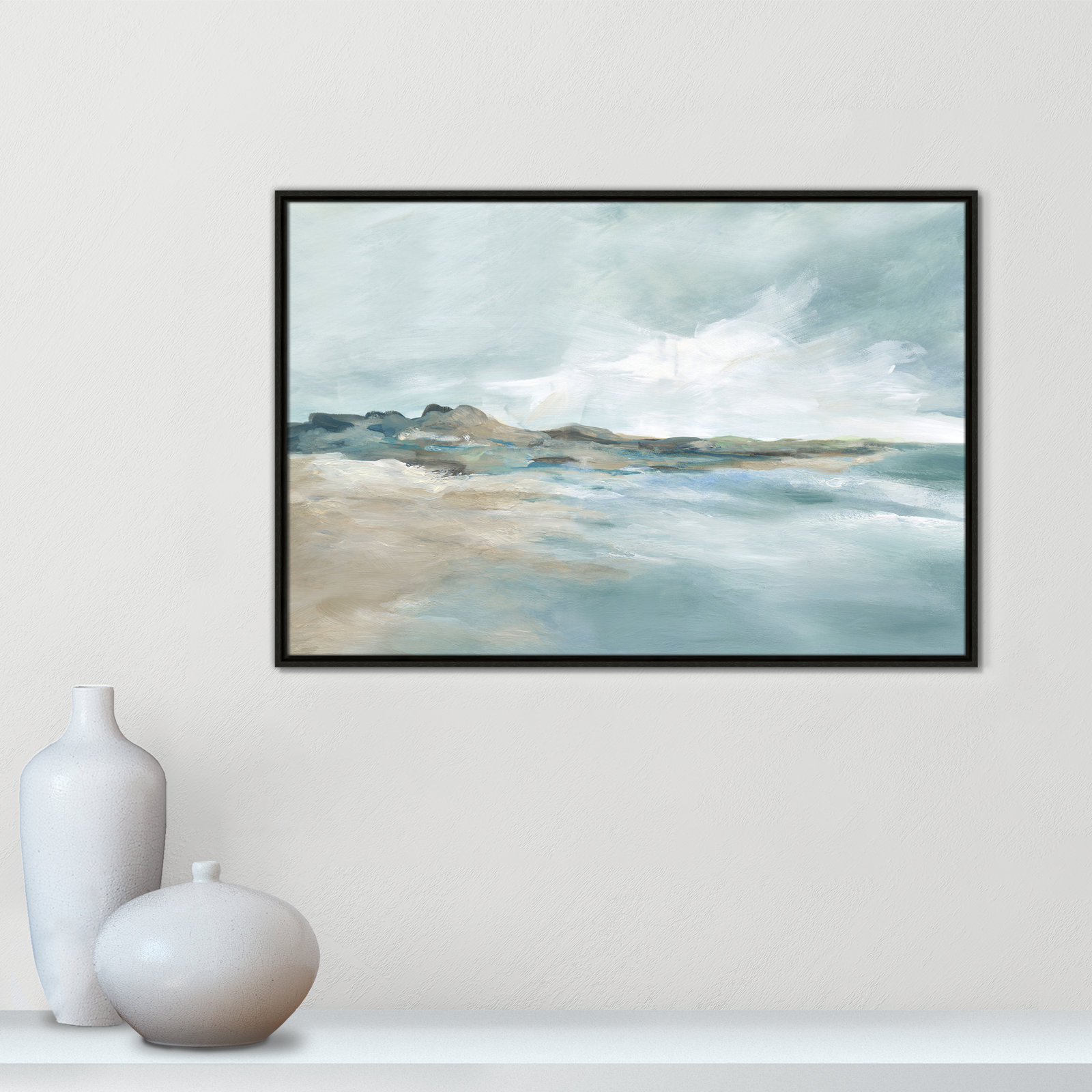 Coralie "Sandpoint" Print by Carol Robinson, 25.5" H x 37.5" W, Espresso