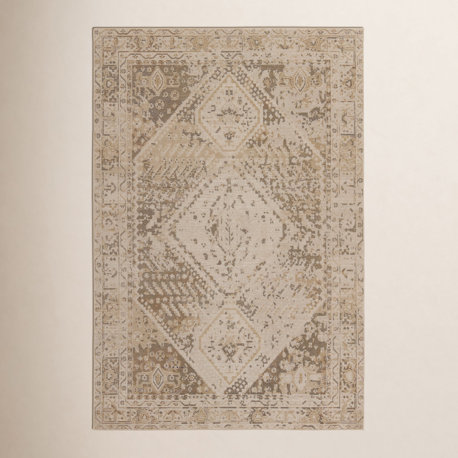 Devoris Beige Tan Oriental Rug, Rectangle 8' x 10'