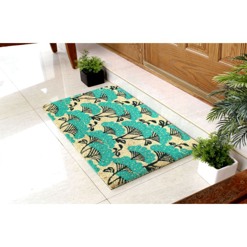 Non-Slip Floral Outdoor Doormat