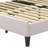 Upholstered Platform Bed with Flower Pattern Velvet Headboard-875723956-875723957