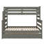 Lit superposé simple en bois avec lit escamotable en bois-163947560