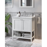 Chrisna 25'' Single Bathroom Vanity with Quartz Top