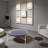 Round irregular pattern resin coffee table