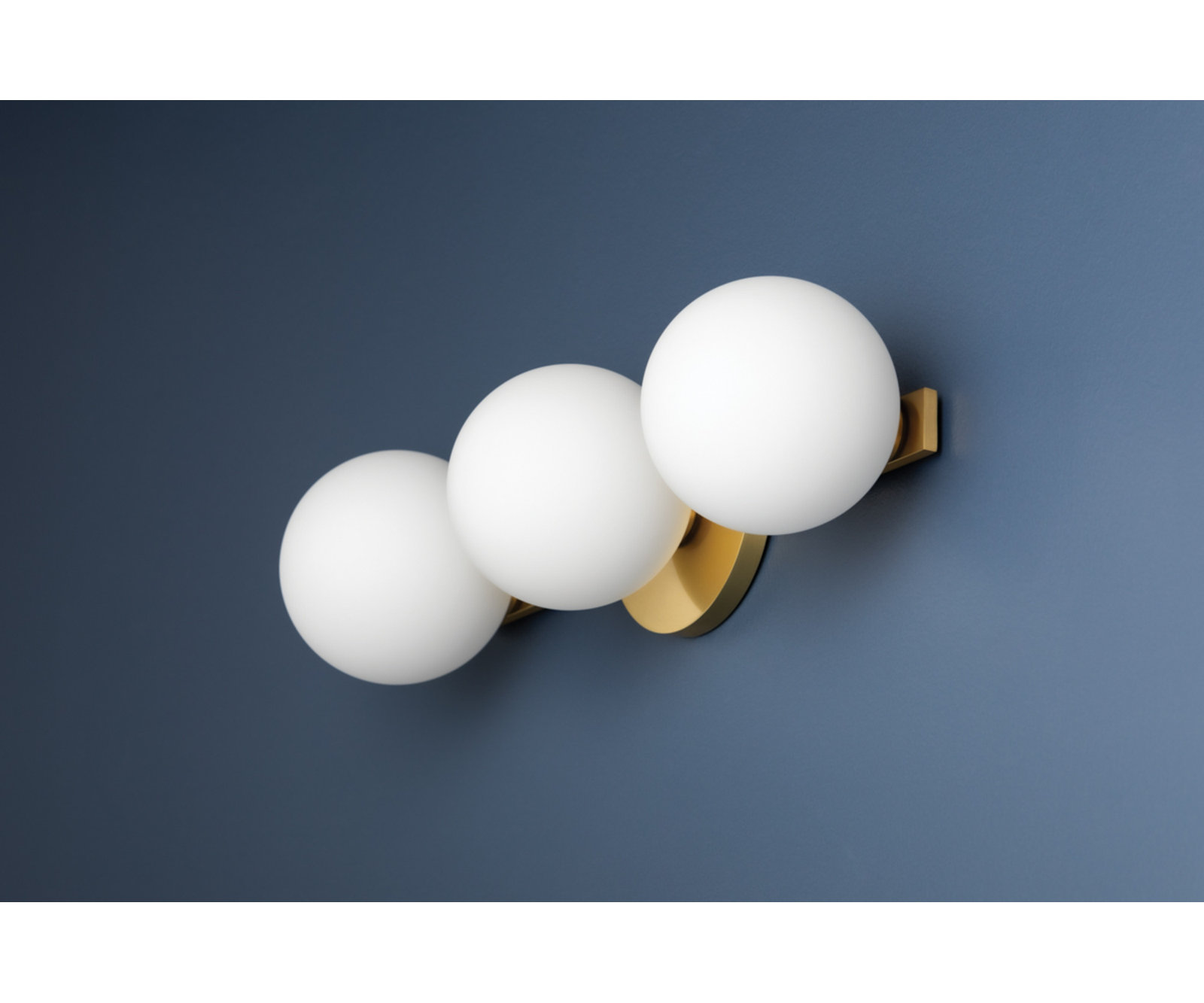 Samson 3 Light LED Vanity Light, Aged Brass