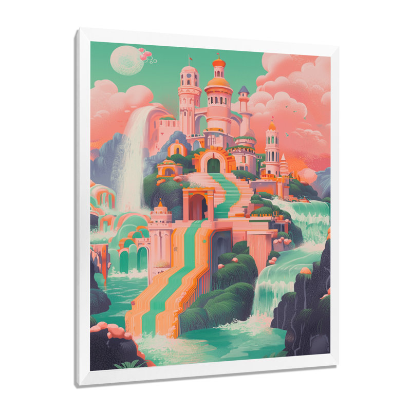 Morrone - Architecture Canvas Wall Art, 32" H x 16" W, Single Picture Framed Print, White