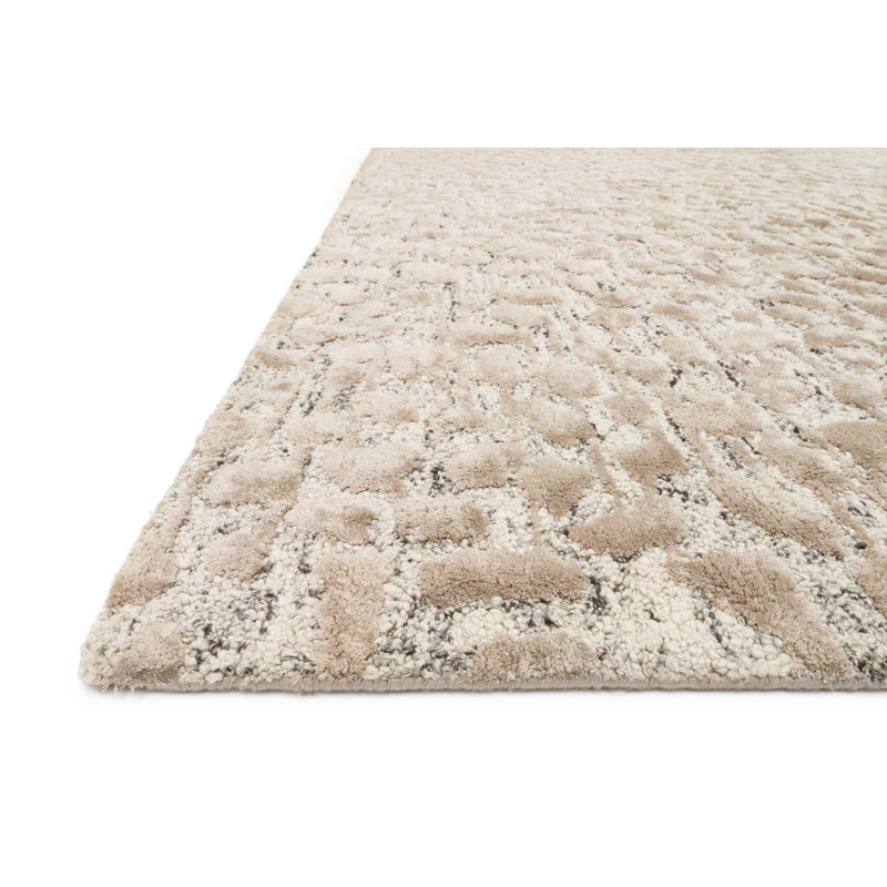 Rusch Abstract Hand-Tufted Beige Area Rug, Rectangle 5' x 7'6"