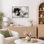 Abstrait noir et blanc, composition neutre, images de salon moderne, impression sur toile encadrée, impression numérique