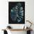 Impression noire sur toile encadrée
