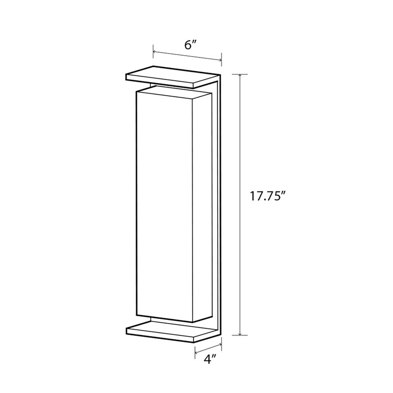 Ora LED Flush Mounted Sconce, 2700K, Dark Stained Walnut