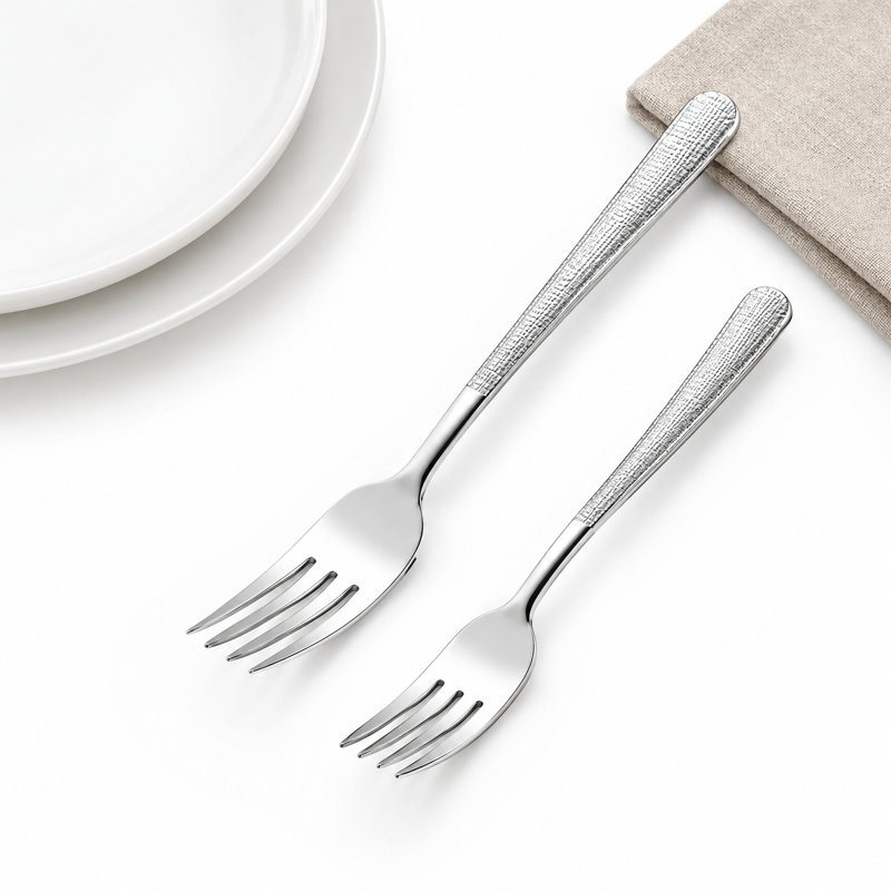 Service de couverts contemporain 20 pièces pour 4, couverts en acier inoxydable 304 avec poignées décoratives texturées, ensemble de vaisselle moderne