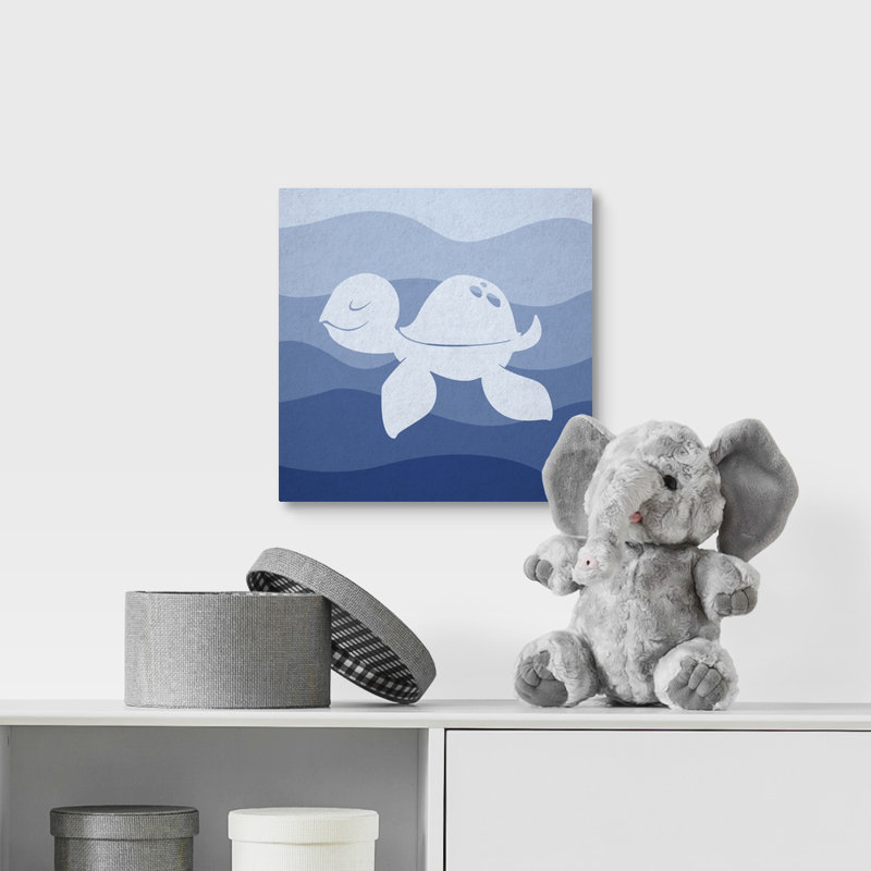 « sea tortue », impression Underwater Nursery, Toile, H 16 po x l 16 po x P 1,25 po