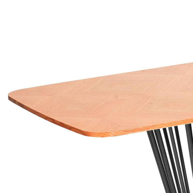 Chambersburg Beech Metal Base Dining Table