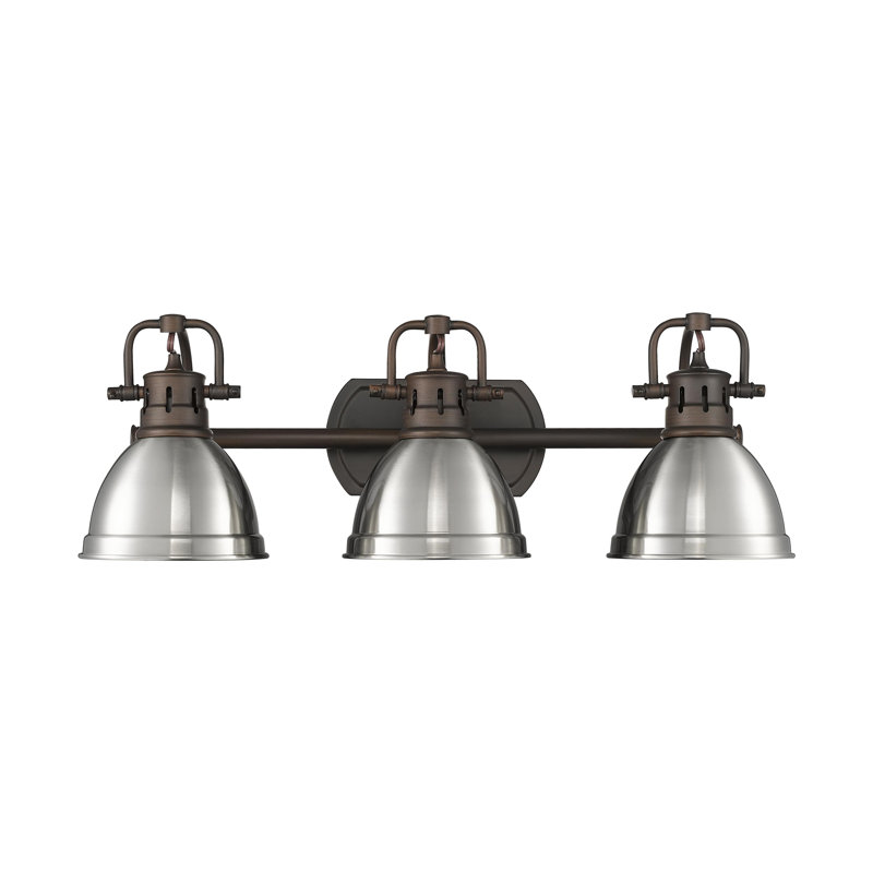 Iftimie 3-Light Bath Vanity, Pewter, Rubbed Bronze