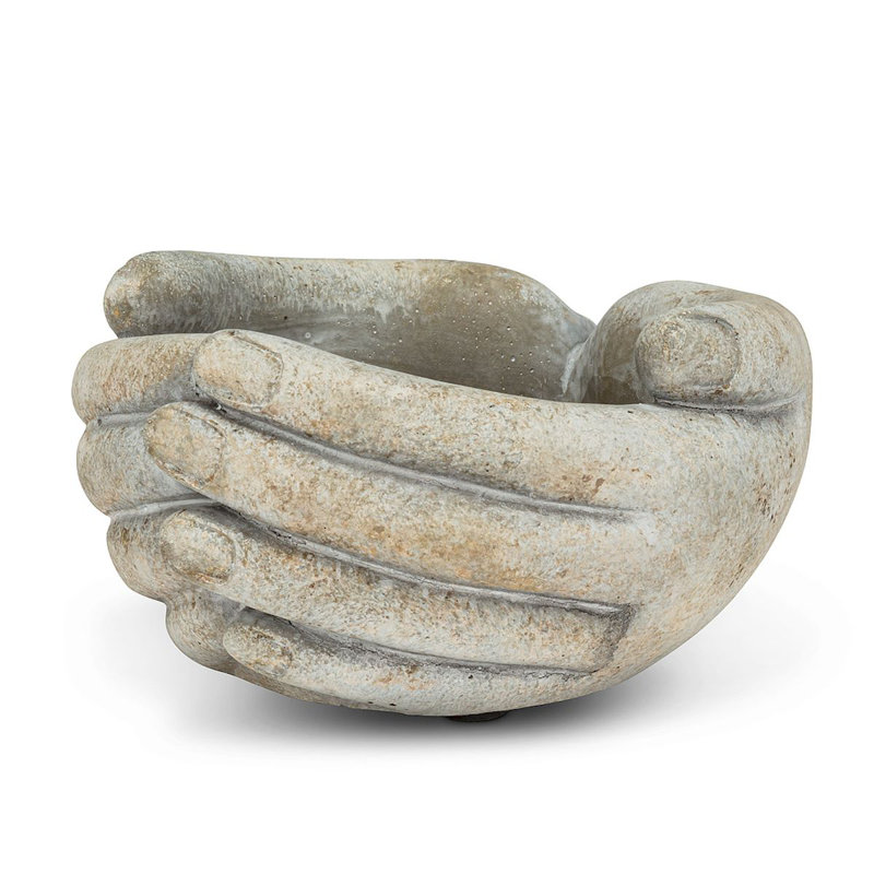 Pot de fleurs statue en ciment