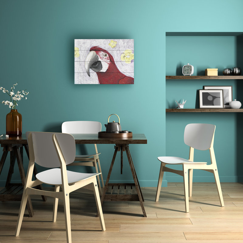 Sunet Theron  Scarlet Wood Slat Art, H 18 po x l 22 po