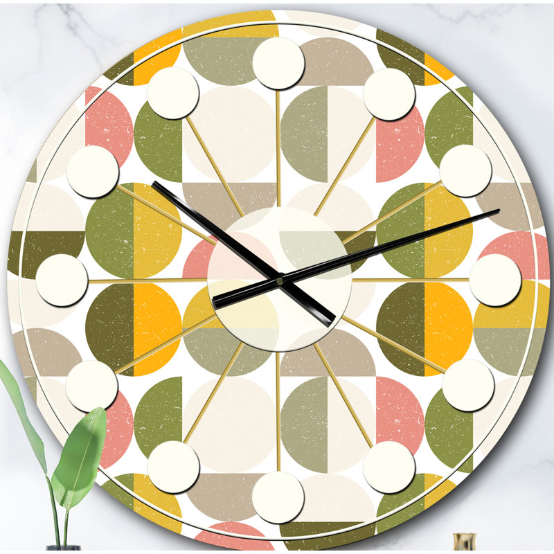 Horloge murale rétro Mid-Century, Surdimensionné