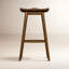 Tabouret de bar rustique en bois massif Teagan