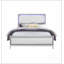 Grand lit blanc à paillettes Almera Matériaux robustes et durables, modernes et simples, respectueux de l'environnement, faciles à installer