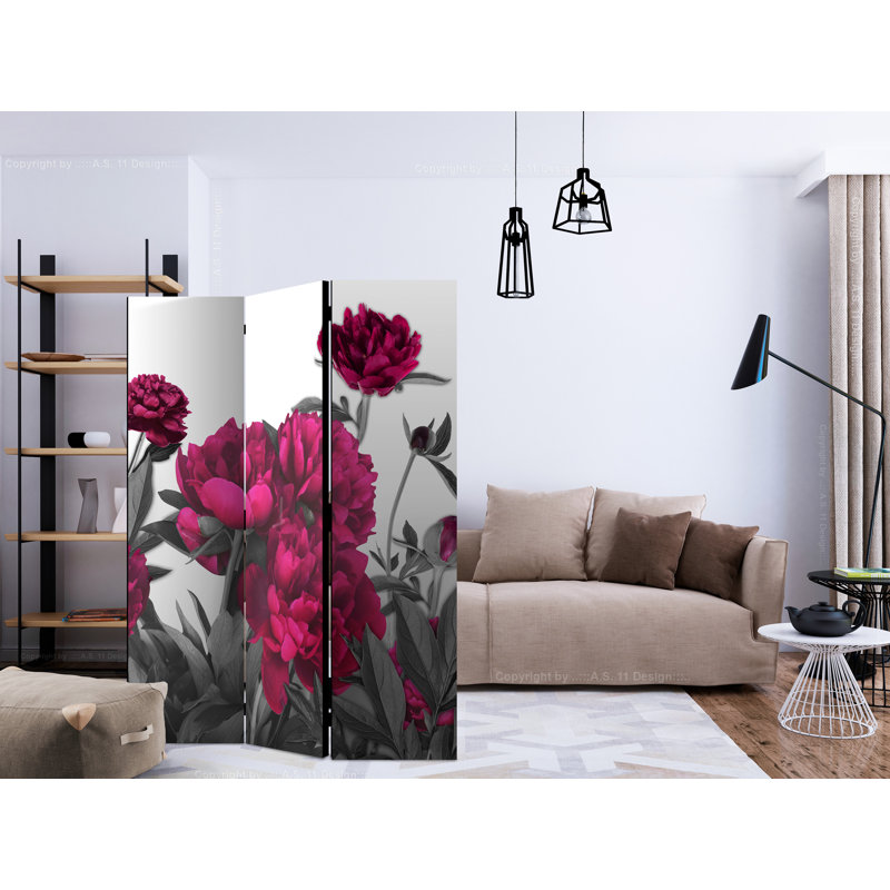 135cm W x 172cm H 3 - Panel Solid Wood Folding Room Divider
