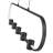 Saros Matte Black 5 Light Linear Chandelier