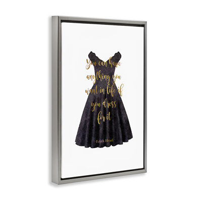 Dress The Part Fashion Quote Floating Frame, design by Amanda Greenwood