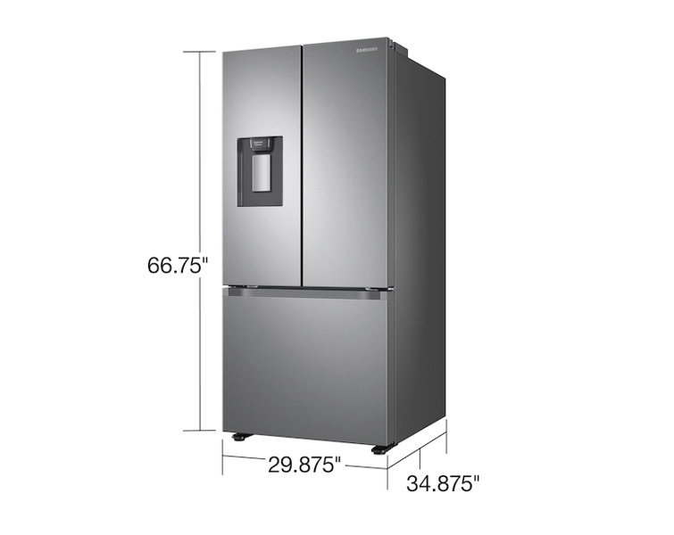 22 cu. ft. Smart 3-Door French Door Refrigerator with External Water Dispenser