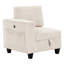 Ensemble de salon modulaire avec revêtement en velours côtelé beige, tissu modulaire à 7 places et rangement caché, ports de charge