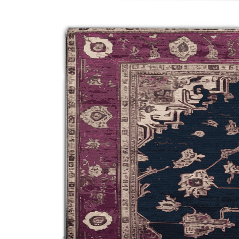 Tapis mauve intérieur et extérieur surteint, Rectangulaire 2 pi x 3 pi