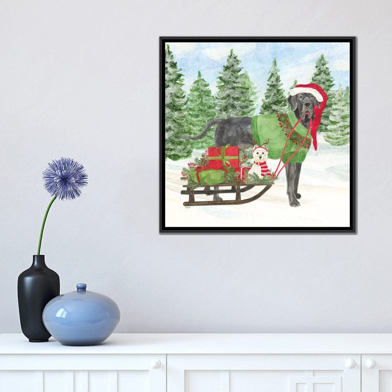 Peinture sur toile tendue Tara Reed, H 18 po x l 18 po x P 1,5 po, Toile encadrée noire, Pas de tapis