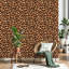 Papier peint adhésif à motif léopard noir et brun avec taches de contact beige et adhésif amovible pour décoration de chambre à coucher 24 po x 118 po-1404009038