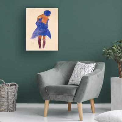Photo de fille debout, vue de dos 1908 sur toile